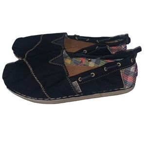 BOBS slip on navy drawstring flats 7